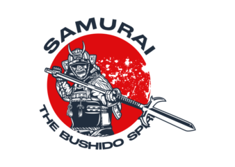 SAMURAI SPEAR t shirt template vector