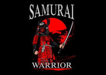 SAMURAI WARRIOR B t shirt template vector
