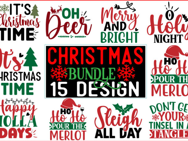 Christmas svg t shirt design bundle