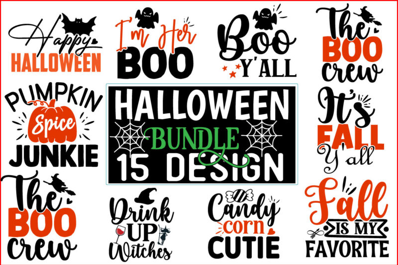 Halloween SVG T shirt design Bundle