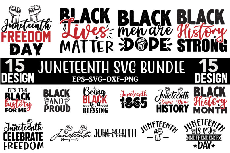 Juneteenth SVG Design Bundle 15 design