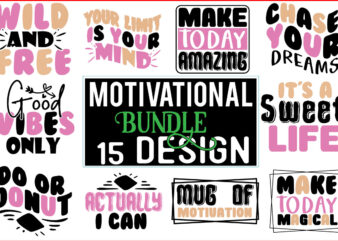 Motivational SVG T shirt design Bundle