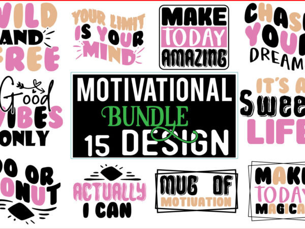 Motivational svg t shirt design bundle