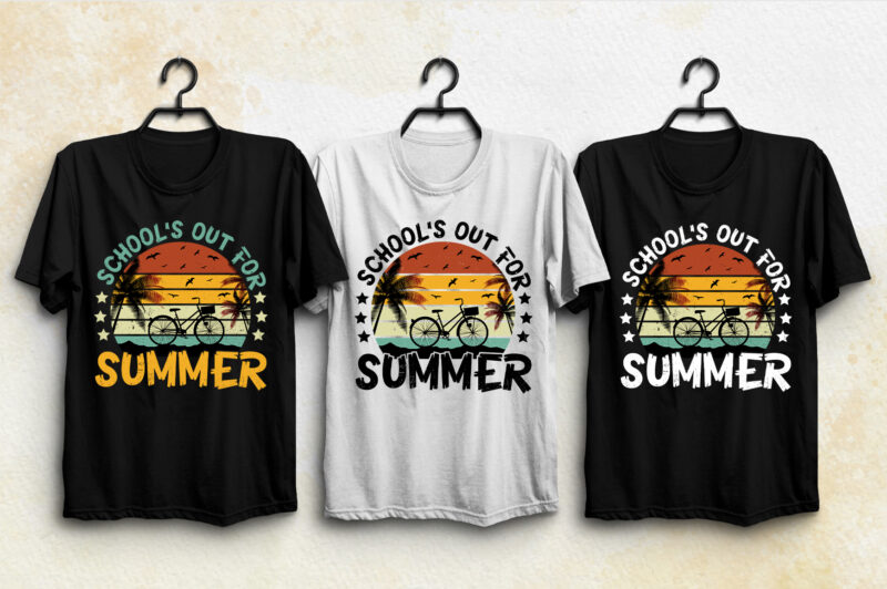 Retro Sunset T-Shirt Design Bundle