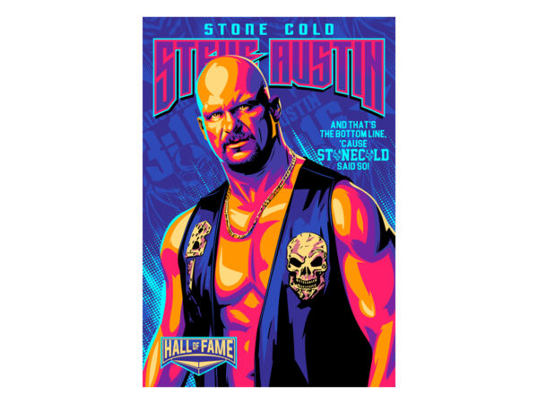 Steve austin t shirt template vector