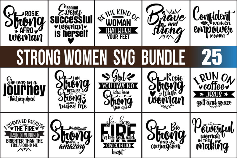 Strong Women SVG Bundle