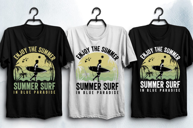 Surfing T-Shirt Design Bundle