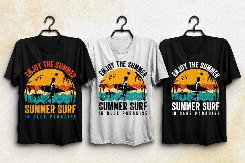 Surfing T-Shirt Design Bundle