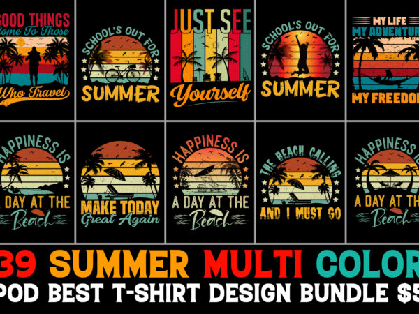 Summer t-shirt design bundle