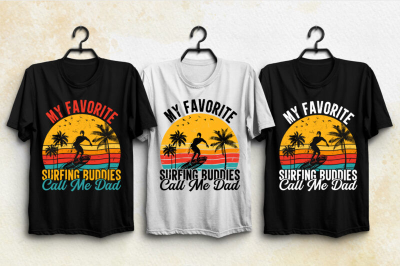 Retro Sunset T-Shirt Design Bundle