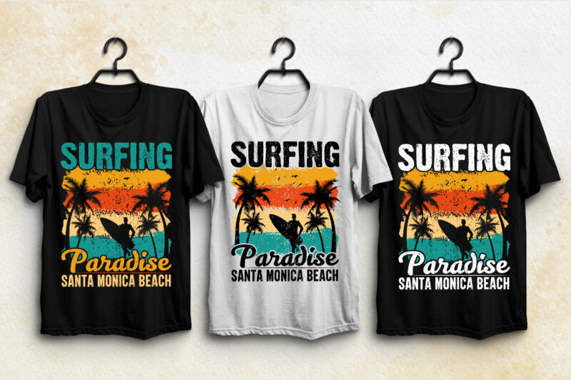 Surfing T-Shirt Design Bundle