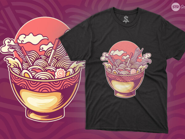 Ramen japan – illustration t shirt design online