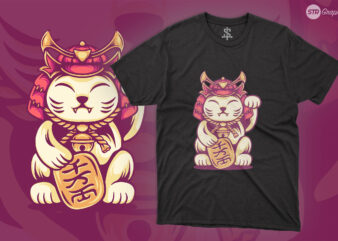 Lucky Cat – Illustration t shirt vector graphic