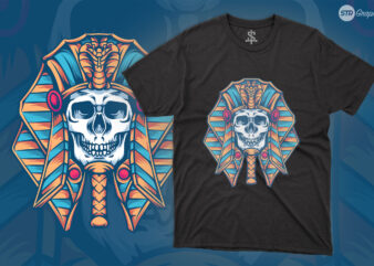Skull Egyptian – Illustration t shirt template vector
