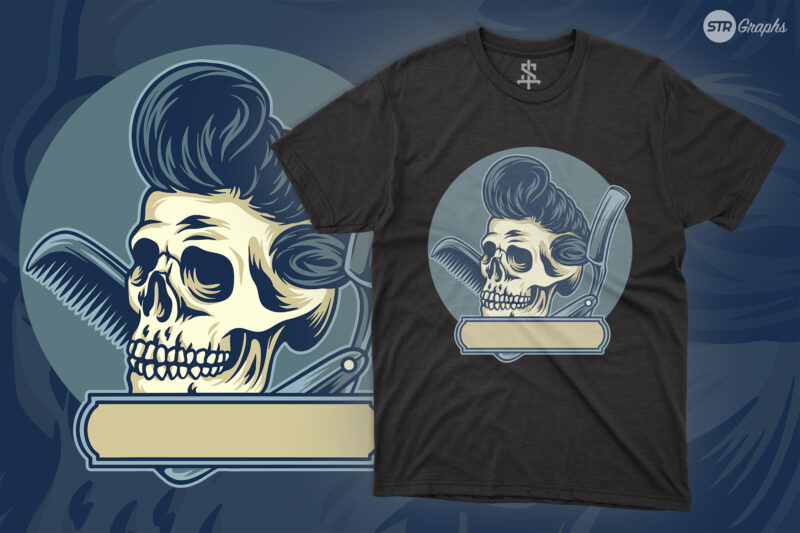 Skull Babershop – Illustration