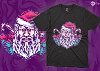 Santa Claus Christmas – Illustration t shirt template vector