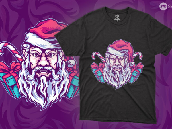 Santa claus christmas – illustration t shirt template vector