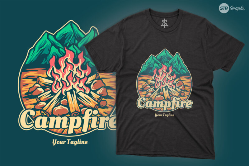 Campfire Outdoors – Illustration