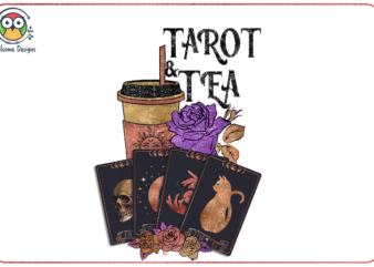 Tarot & Tea Sublimation Design