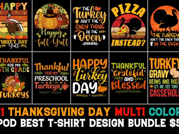 Thanksgiving day t-shirt design bundle