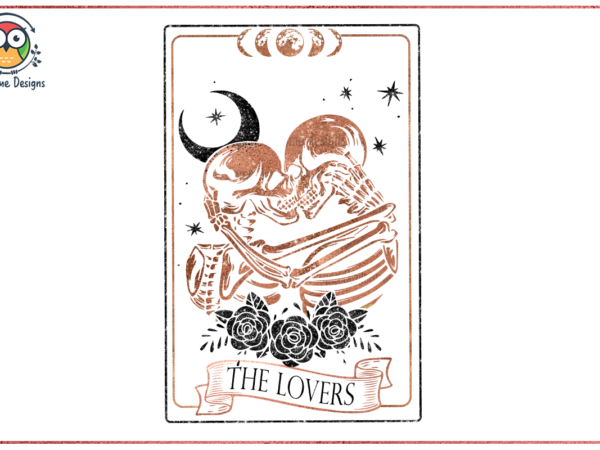 The lovers tarot sublimation design