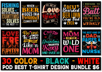 Typography T-Shirt Design Bundle