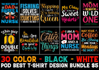 Typography T-Shirt Design Bundle