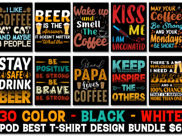 Typography t-shirt design bundle