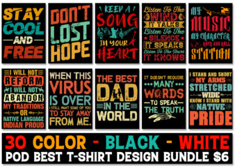 Typography T-Shirt Design Bundle