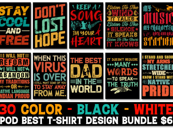 Typography t-shirt design bundle