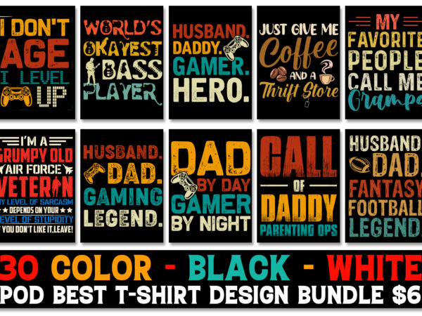 Typography t-shirt design bundle