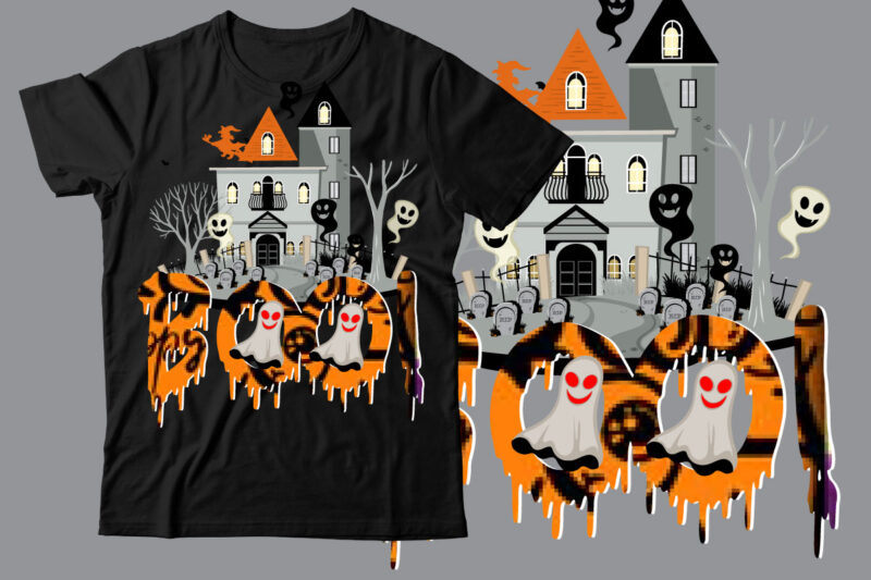 Boo! T-Shirt Design , Boo! Sublimation Design , Halloween t shirt bundle, halloween t shirts bundle, halloween t shirt company bundle, asda halloween t shirt bundle, tesco halloween t shirt