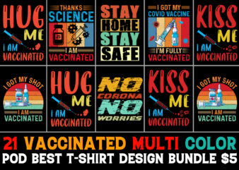 Vaccinated T-Shirt Design Bundle