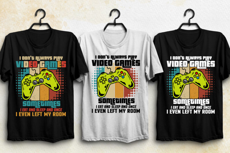 Gamer T-Shirt Design Bundle