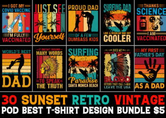 Vintage T-Shirt Design Bundle