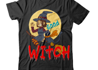 Good Witch illustration T-Shirt Design , Halloween t shirt bundle, halloween t shirts bundle, halloween t shirt company bundle, asda halloween t shirt bundle, tesco halloween t shirt bundle, mens
