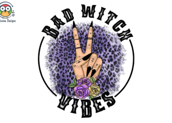 Bad witch vibes Sublimation t shirt template