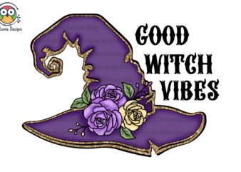 Good witch vibes Sublimation t shirt design template