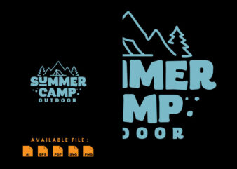 Summer camp outdoor Tshirt Design