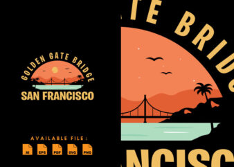 Golden gate bride Tshirt Design