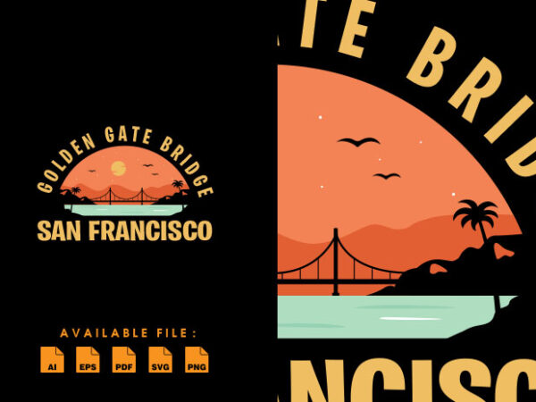 Golden gate bride tshirt design