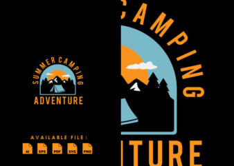 Adventure camping Tshirt Design
