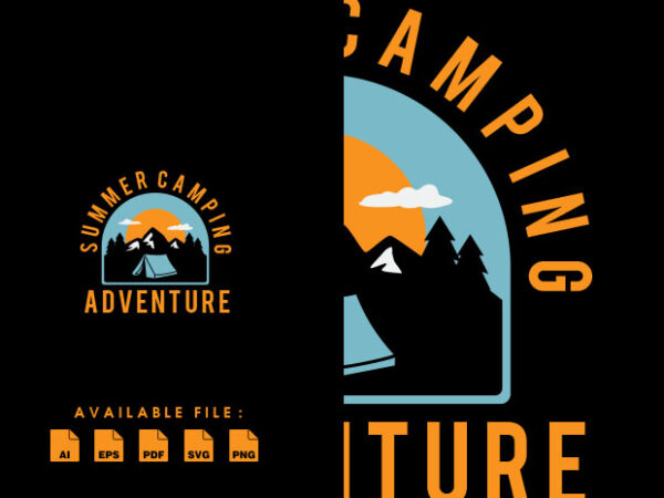 Adventure camping tshirt design