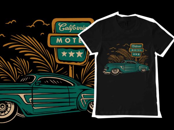 American classic cars tshirt template