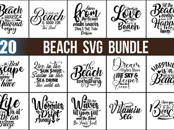 Beach svg bundle t shirt template