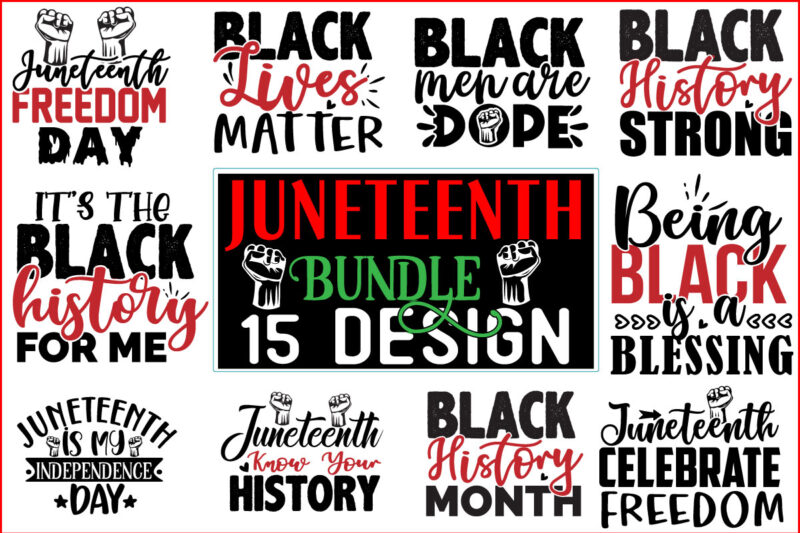 Juneteenth SVG Design Bundle 15 design