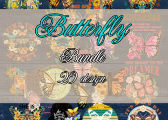 Butterfly Sublimation Bundle, Floral Butterfly svg, Butterfly Flowers, Butterfly Floral SVG, Butterfly cut file, Butterfly Wings, Cricut