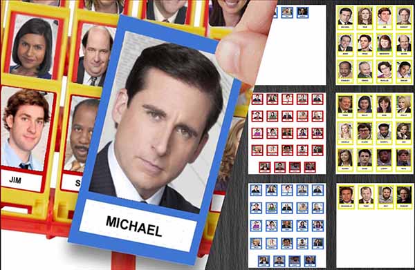 Guess Who THE OFFICE Edition Edition | DIY Guess Who Printable Cut File Game Pieces – Fun PNG