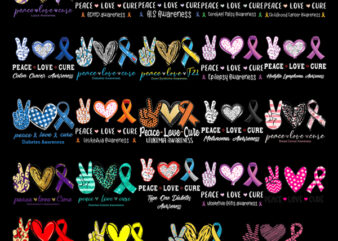 Bundle 24 desgin PNG , Peace love Cure , Peace love cure PNG , peace love cure Submilation PNG