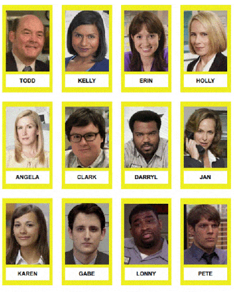 Guess Who THE OFFICE Edition Edition | DIY Guess Who Printable Cut File Game Pieces – Fun PNG